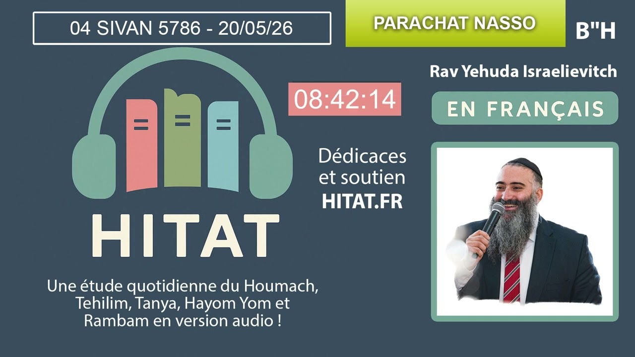 PARACHAT NASSO (35) - HITAT DU JOUR 04 SIVAN 5786 - 20 Mai 2026