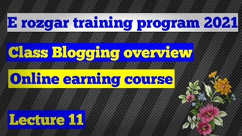 lecture 11 E rozgar training program mianwali bhakhar 2021 - online earning - freelancing pakistan