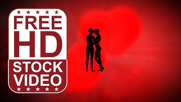 Free Stock Videos –  man and woman silhouettes holding each other in romantic love pose