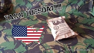 US MRE Menu 6 Beef Taco "TACO TUESDAY"