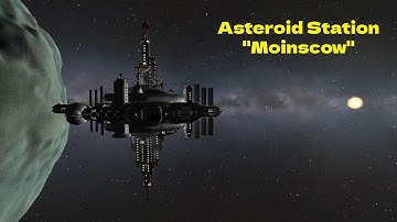 Epic and elegant Sovietpunk LV4 Asteroid Space Station "Moinscow" (KSP Stock+DLC)