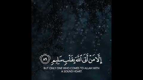 (وَلَا تُخْزِنِي يَوْمَ يُبْعَثُونَ) سورة الشعراء (87)تلاوة جميلة من سورة الشعراء