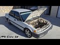 $550 EF 1991 Civic Sedan Build Project - D15B2 Engine is Removed