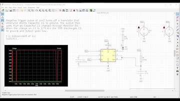 Kicad tutorial 22: Design and simulate Monostable multivibrator circuit using 555 timer