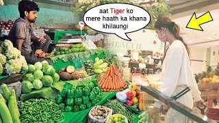 Disha Patani Buying Vegetables to Cook Tasty Dinner For Boyfriend Tiger Shroff in Lockdown