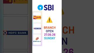Banks will open on SUNDAY 27.09.2026 due to Three Days Bank strike...#banks #strike #bankstrike2026
