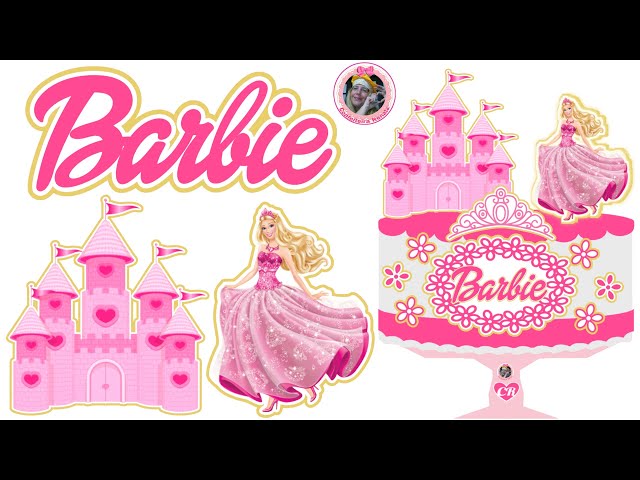 Topo de Bolo em Papel Camada Dupla Barbie - Cristal Mágico