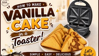 Vanilla Cake in Sandwich Toaster by Doel cakes | Basic Plain Soft Cake Without Oven screenshot 4