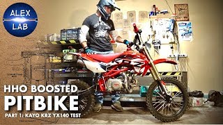 Hydrogen boosted pitbike. Part 1: Kayo test by ALEX LAB 56,694 views 4 years ago 6 minutes, 50 seconds