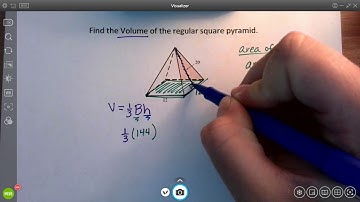 How to find the volume of a pyramid (pythagorean theorem)