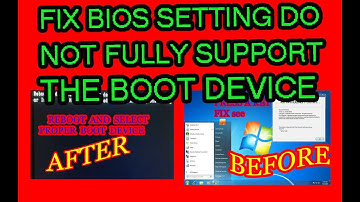 BIOS SETTING DO NOT FULLY SUPPORT THE BOOT DEVICE 10 or 11