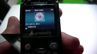 AMZtronics ICレコーダー ボイスレコーダー 8GB 録音機 長時間連続録音 内蔵スピーカー ノイズキャンセル搭載 超高音質 音楽プレイヤー 日本語説明書