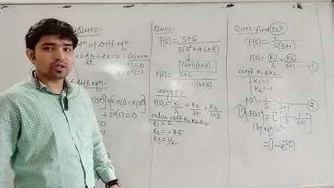 5EE4-06, Unit-1( Control system) Lec-7( Solved Numericals on Laplace Transform), Atul deshmukh