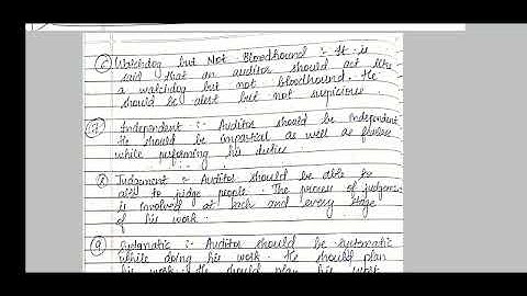 Audit lec 11 Qualities of an Auditor, Stages of ICS , Accounting  #bcom #bbi #tybcom #exam #notes