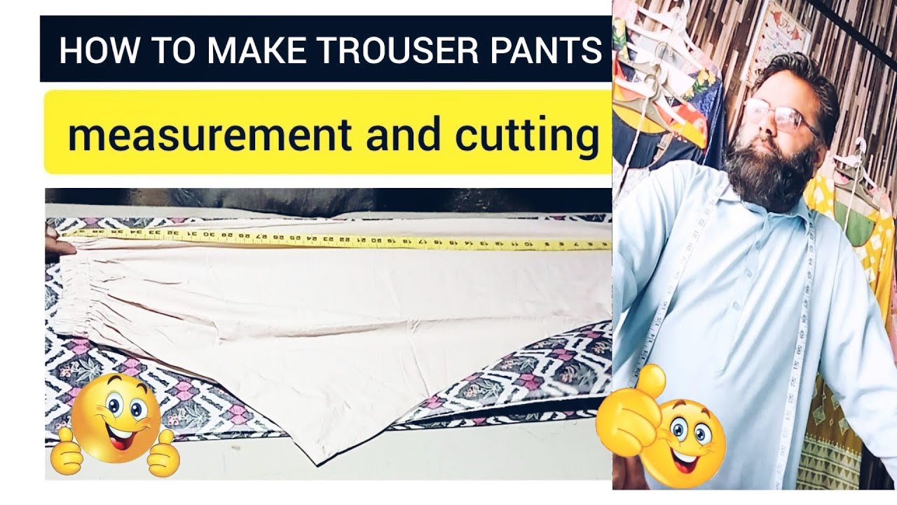 Step by Step Pant Trouser Cutting and stitching  Very Easy Pant Trouser  Cutting and stitching 