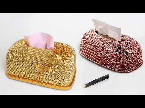 Tissue Box Making at home || Unique Tissue Box Making || Tissue