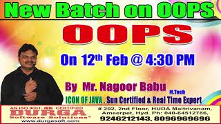 New Batch On OOPS by Mr. Nagoor Babu Demo On 12th Feb @4:30PM At Maitrivanam(HYD) - Offline Batch screenshot 4