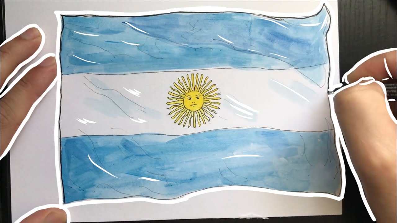 Cómo dibujar la bandera de Argentina