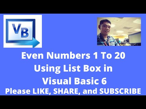 Even numbers 1 to 20 using list box in Microsoft Visual Basic 6
