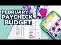 FEBRUARY PAYCHECK BUDGET | Budget With Me + Budget Tips