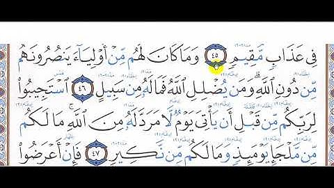 تلاوة سورة الشورى 46 53 والتعرف على حكمي الإظهار والإدغام صف 5 1