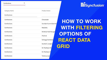 How to Work with Filtering Options of React Data Grid