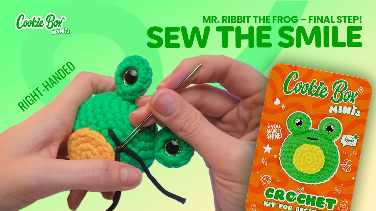 Mr. Ribbit the Frog - Tutorial: Sew the Smile (Right-Handed