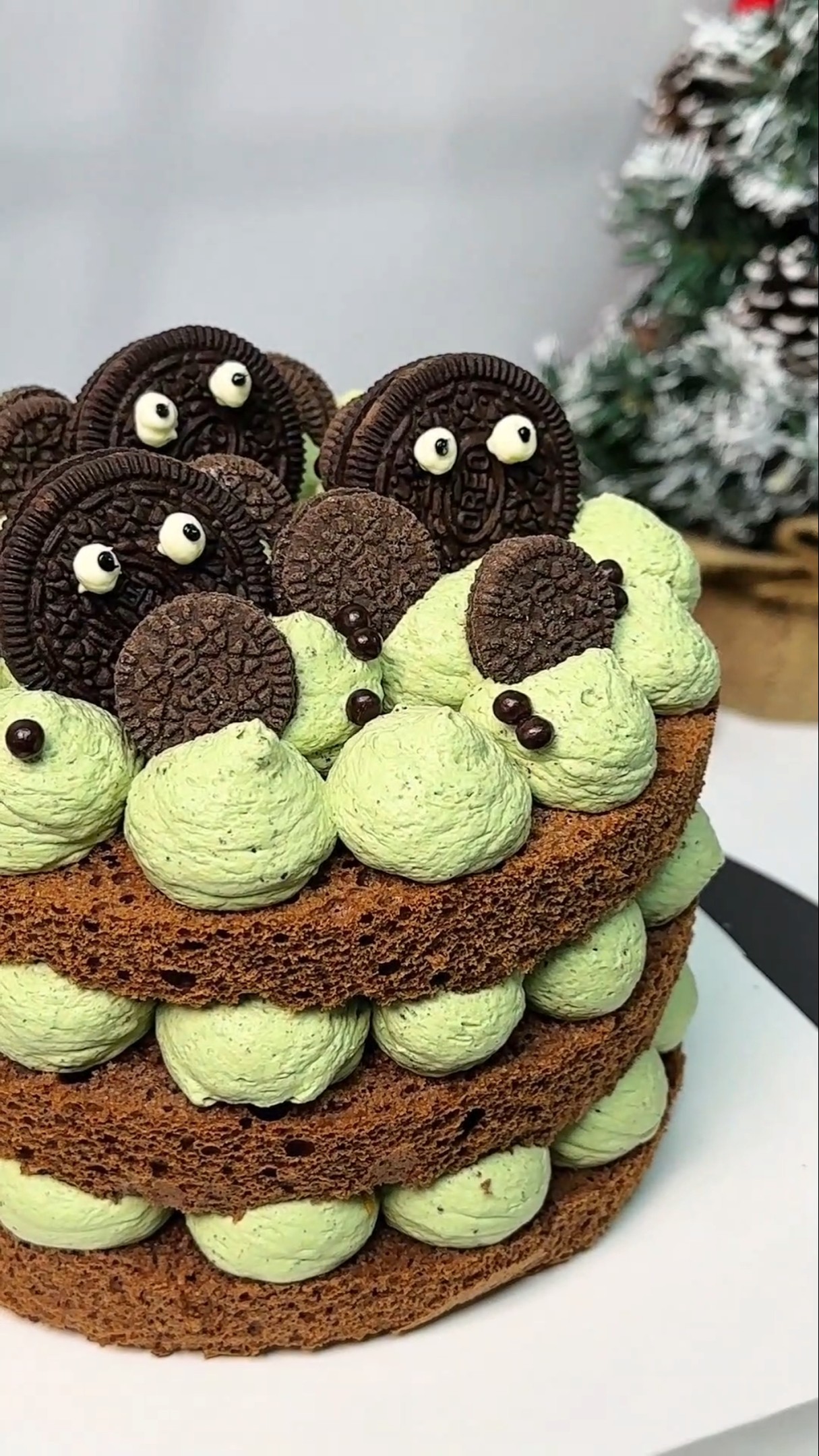 Immersive｜Making Matcha Oreo Cake The Daily Life of a Baker Immersive Cake Making Animal Cream Cake