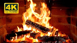 🔥 Fireplace Burning 4K (12 HOURS). Cozy Fireplace with Burning Logs and Crackling Fire Sounds