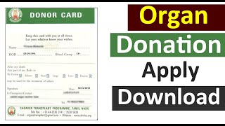 TN Organ Donation Online Registration & download DONOR CARD Web Portal | Karpom Karpipom Tamil screenshot 1