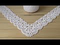 Ажурная КАЙМА для скатерти ВЯЗАНИЕ КРЮЧКОМ мастер-класс Crochet Border for Doily Tablecloth