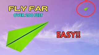 Easy Paper Plane That Flies Far