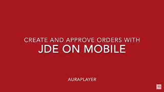 Mobile JDE in days! Order Approvals Apps