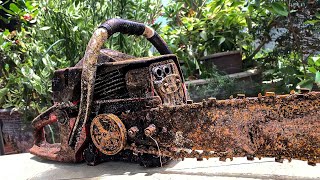 Restoration old rusty gasoline ChainSaw | Restoring 2Stroke Petrol Chain Saw