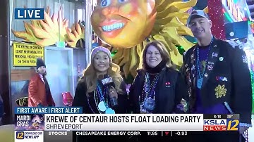 Shreveport residents join the Krewe of Centaur for their float loading party