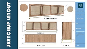 SKETCHUP LAYOUT - CABINET DETAIL EP.01/XZ Architects Data