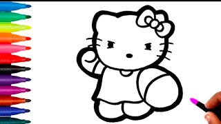 Angry Hello kitty Drawing Painting Coloring For Kids And Toddlers  \ Drawing For kids.