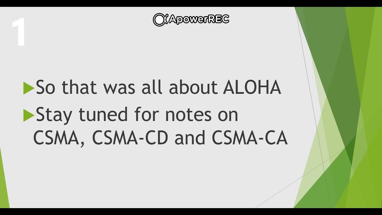 Random access protocol aloha youtube