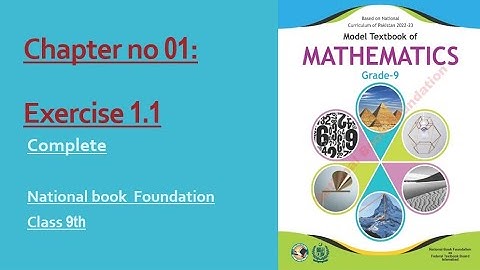 Exercise 1.1, Class 9th Math "Chapter 1" National Book Foundation (Federal board)