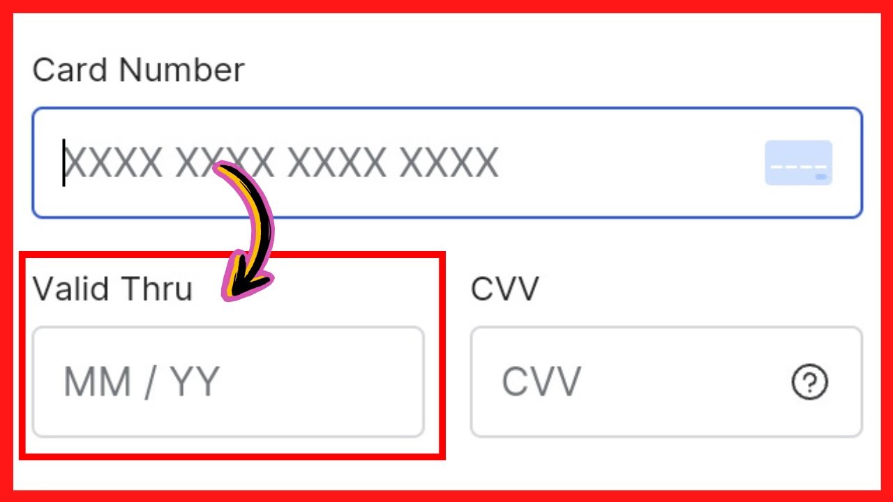 What Is Meaning Of Valid Thru Credit Debit ATM Card Expiry 