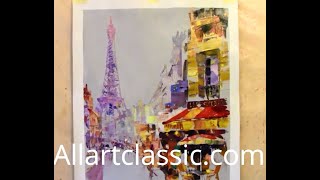 Paris street near Eiffel Tower Original Palette Knife abstract contemporary Art Oil Painting
Original art painting palette knife abstract contemporary of a street near Eiffel tower in Paris. The artist used rich color and paint texture to achieve a real 3D effect. Paris street near Eiffel Tower Original Palette Knife abstract contemporary Art Oil Painting