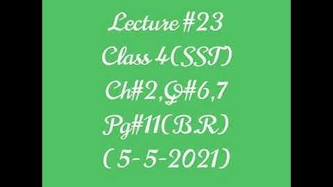 Class - 4 l Social Studies l Lecture 23 l Spring Holidays