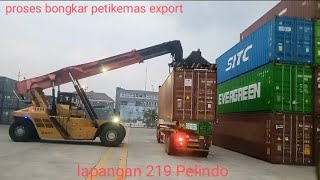 proses bongkar petikemas export