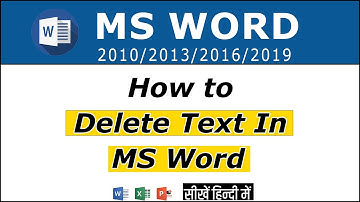 How to delete text in ms word in Hindi