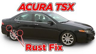 Acura TSX Rear Quarter Rust Repair Fix 20042008