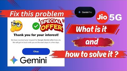 Thank you for your interest || jio Offer Google Gemini 🤯