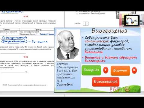 Демоверсия по биологии 2021. Задания 1-14. Видеоуроки биологии на egebio.ru