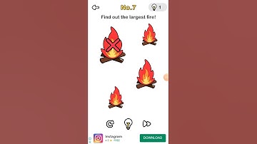 Brand Out Level 7:Find out the largest fire?