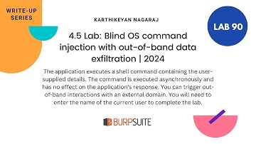 4.5 Lab: Blind OS command injection with out-of-band data exfiltration - Karthikeyan Nagaraj  | 2024