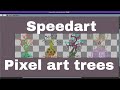 Pixel art alien trees speedart
